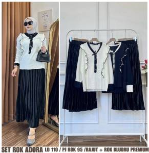 set rok adora/setelan rok/setelan muslim/setelan wanita/setelan kekinian