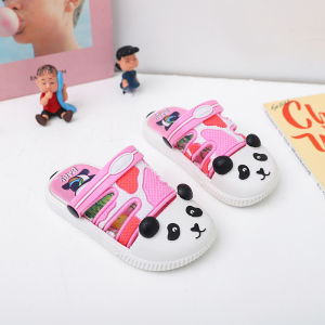 Kids Slippers Summer Cute Girl 1-3 Years Old Cartoon Non-Slip 2 Mens Soft Bottom Baby Sandals Hole Shoes Home Baby