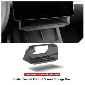For Tesla Model Y Juniper Standard RWD 2025 2026 Under Screen Hidden Storage Box Behind Screen Center Console Organizer Case