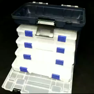 Fishing Lure Box Tackle Bait Boxes Waterproof Bait Jig Storage Box Double-Layer Compartments Case