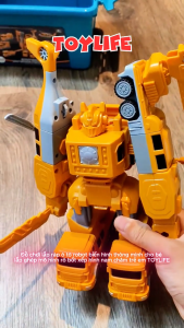 Đồ chơi lắp ráp ô tô robot biến hình thông minh cho bé lắp ghép mô hình rô bốt xếp hình nam châm trẻ em TOYLIFE