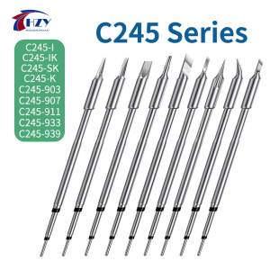 OEM C245 Soldering Iron Tips C245906/907/908/966/911/944/866/808/811/844 Chisel Type Soldering Tip Compatible JBC T245 Handle