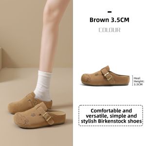 Josiny | Plush Lined Slip On Half Slippers