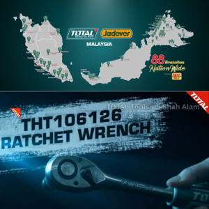 TOTAL Tools ( New Design ) Cr-V 1/2 * 10" * 72T Handheld Ratchet Wrench -THT106126