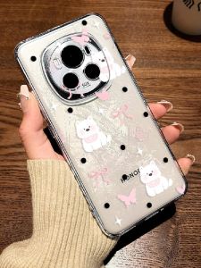 เคสโทรศัพท์น่ารัก ดีไซน์สุดเก๋ ปกป้องกล้องได้เต็มรูปแบบ ดีไซน์สุดเก๋ ลายหมาสก็อต ลายโบว์ผีเสื้อ สำหรับ Honor Magic8/7 6 5 4 pro