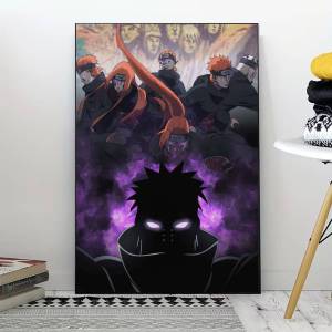 NARUTO | N-Naruto Akatsuki Pain Poster for Modern Decor in Home Offices Bedrooms Living Rooms Kitchens Bathrooms.