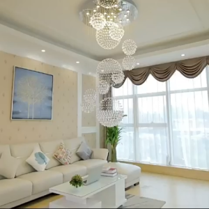 Luxury Crystal Chandelier High Ceiling Hall Pendant Living Room Lighting