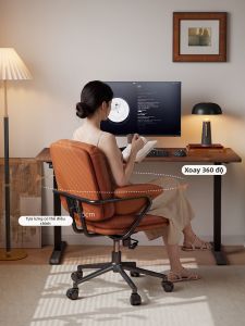 DONGMU | Leather Office Desk Swivel Chair