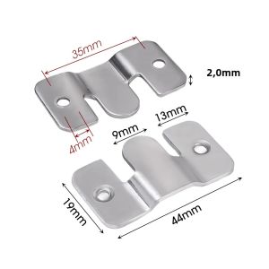 5 Đôi Khóa Liên Động Bằng Thép Không Gỉ Khóa Treo Khung Hình Móc Lớn & Nhỏ Đồ Nội Thất Chân Đế Khung Ảnh Tranh Treo Tường Kết Nối