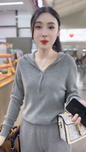 A87 Bộ Áo Có Mũ Quần Suông