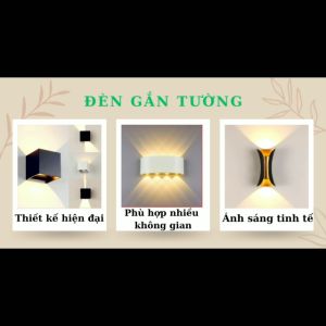 Đèn led gắn tường trang trí phòng phong cách hiện đại 4W 6W 8W 10W  sử dụng cho cầu thangphòng kháchphòng ngủsân vườngtiểu cảnh