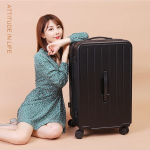 40-Inch Large Capacity Travel Suitcase Thickened Zipper All-Match Wheel Luggage for Men And Women Fashionable Polyester Lining