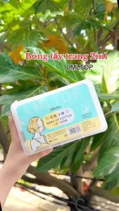Bông Tẩy Trang LMLTOP 500 in 50 Miếng 100% Cotton Sợi Bông Tự Nhiên Cao Cấp