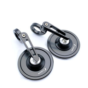 กระจกมองข้างด้านหลังรถจักรยานยนต์สากลสีดำ CNC สำหรับ Xmax 125 Nmax Triumph สตรีทสาม675 MT07 09 Piaggio Vespa GTS GTS125 S125 S150/GTS250/GTS300/GTV250/GTV300/250IE /300IE Super Touring