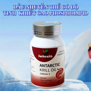 Dầu nhuyển thể Nam cực Antarctic Krill Oil chứa Omega3 ERA DHA 1000mg thương hiệu Swihealth giúp bổ mắt hỗ trợ tim mạch...hàng nhập khẩu