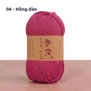 100g Sợi Len Móc Cotton Rỗng Hình Tròn Dùng Để Đan Tay Tự Làm Túi Đệm Thảm Giày Dép Mũ