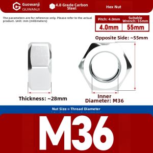 GUWANJI | Galvanized Hexagonal Nuts Grade 4.8-8.8