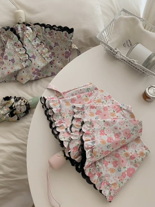 Pink floral folding umbrella Cute lace automatic/manual umbrella Rain and rain dual-use UV umbrella