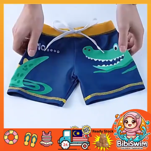 BIBISWIM Dinosaur Swimming Suit Kids Boy Trunks Swimsuit Kids Swimwear Trunk Baby Baju Renang Budak Lelaki Kanak
