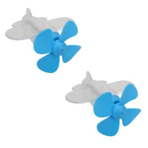 KEVANLY | 1/2PCS LED Rotatable Airplane Mini Aircraft Wind Powered Motorcycle Car Styling Ornaments Glowing Cool Plane Bikes Helmet Decor