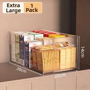 Transparent Acrylic Snack and Miscellaneous Items Storage Box Rectangular