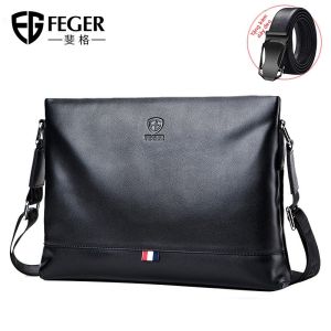 Feger | Túi Đeo Chéo Nam Da Thật Đơn Giản Thời Trang Công Sở