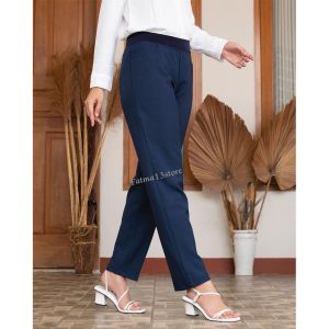 Celana Bahan Wanita Kantor / Celana Wanita Pinggang karet / Celana Kerja Wanta / Celana Kantor Wanita Formal Hitam
