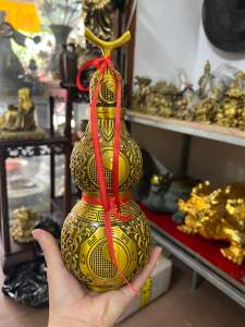 Hồ lô Bát Quái bằng đồng cao 28cm