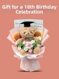 TMSU | Graduation Exam Gift for Girls Friend Sunflower Plush Bouquet