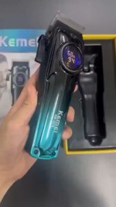 KEMEI KM-2279 Electric Hair Clipper Cord or Cordless Use USB Professional Rechargeable Hair Trimmer Professional Barber Cutting Razor LCD Display Shaver Machine
