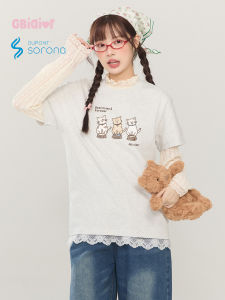 Gbiaior | Short Sleeve Design Round Neck Cute T-Shirt