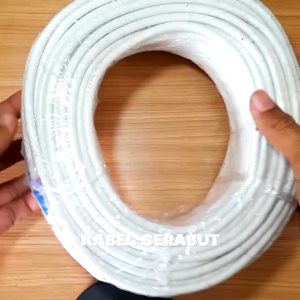 Kabel HYO Pesonacom 2x075 | 2x15 Panjang 1 Roll 50 Meter Kabel Audio Serabut Listrik Warna Hitam Putih