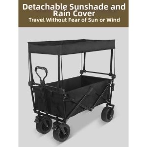 Foldable Sunshade Canopy Waterproof Dustproof Baby Camp Cart