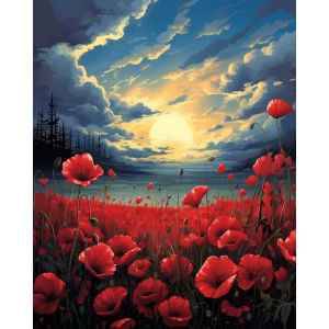 BILIBILI | Oil Painting By Numbers Flower Sea Scenery DIY Number Drawing Canvas Pictures By Numbers Home Decor Large Size