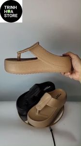 Dép nữ xỏ ngón / dép kẹp big size đế cao đúc nguyên khối -TRINH HOA STORE- Hàng chính hãng -TH352-1