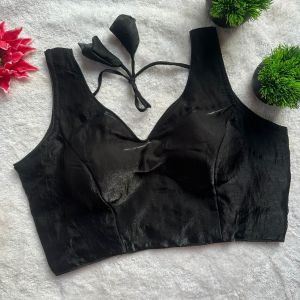 Satin Readymade Blouse with Sleeves