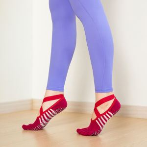 Pure Cotton Yoga Socks Womens Short Tie Dye Anti-slip Pilates Floor Socks for Sport Fitness Summer Breathable Gym Socks