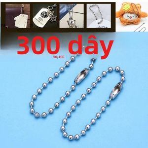 Dây Chuyền Hạt Kim Loại Tròn Tự Làm 50-300 Sợi Kèm Móc Khóa Bạc Dây Chuyền Số Lượng Lớn Dùng Làm Phụ Kiện Mặt Dây Chuyền