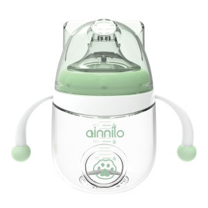 Ainiluo Wide-Mouth Tritan Baby Duckbill Drinking Cup Anti-Leakage Water Cup for Babies And Toddlers Cute Training Cup with Handle