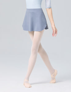 Women Side Split Dance Skirts Adult Versatile A-line Skirts Yoga Fitness Tennis Wear Widen Elastic Waistband Ballerinas Dress