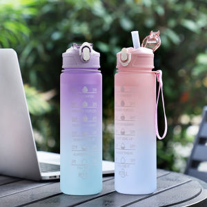 Minimalist Rope Space Cup Student Measuring Straw Sports Water Bottle High Temperature Resistant