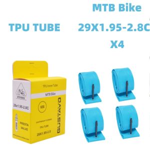 GUSTAVO TPU Ultralight MTB Bike Inner Tube 26/27.5/29 X1.95-2.8C French Valve Length 45mm