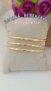Nice Jewelry Gelang dewasa Keroncong tebal Gold Isi 3 pcs lapis emas 18k GL 155