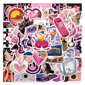 Adorable American Retro INS Style Cartoon Stickers Waterproof Decorative Sticker for Phone Case Notebook Decoration