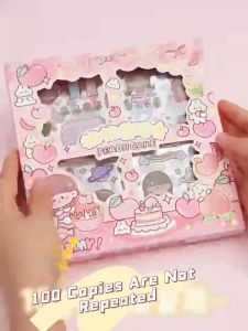 100Pcs/Boxes Kuromi Stickers Set Hand-Painted Diary DIY Plain Waterproof Stickers