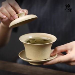 ChangTao Yixing Original Mine Tea Bowl Purple Clay Tea Cup Brewing Cup Baisha Green Clay Three-Axis Cover Bowl Tea Cup 160cc