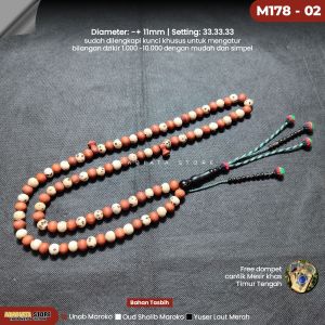 Tasbih Unab Maroko Mix Oud Sholib Putih Maroko