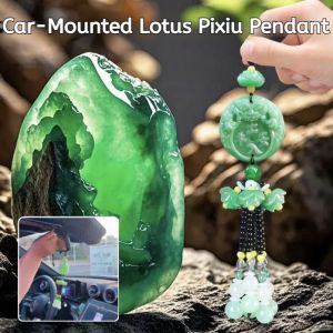 Car-Mounted Lotus Pixiu Pendant For Safe Travel Charms Chinese Fengshui Beast Bring Lucky Wealth