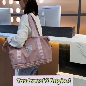 TRAVEL BAG DUFFEL / TAS TRAVEL BESAR ANTI AIR / PORTABLE GYM BAG / TAS FITNESS / TAS HAND CARRY