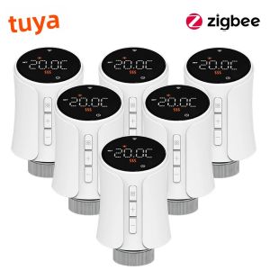 Tuya Thông Minh ZigBee Van Điều Nhiệt Đầu TRV706Z Zigbee 3.0 Van Tản Nhiệt Bộ Điều Khiển Nhiệt Độ Tương Thích Với Alexa Google Home
